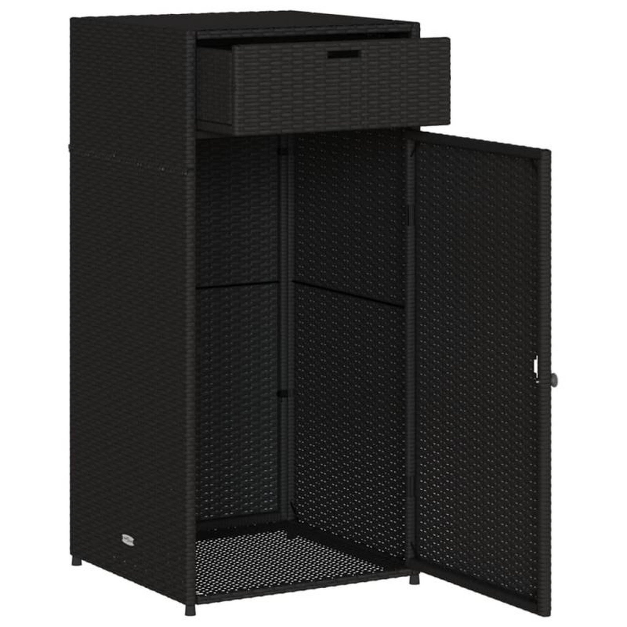 Voir la diapositive 6 : VIDAXL Armoire de rangement de jardin noir 55x55x111 cm résine tressée