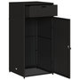 Voir la diapositive 6 : VIDAXL Armoire de rangement de jardin noir 55x55x111 cm résine tressée