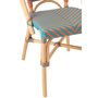 Voir la diapositive 6 : Paris Prix Chaise en Rotin  Geo  86cm Orange & Turquoise
