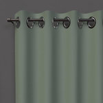 SOLEIL D'OCRE Rideau à oeillets OCCULTANT vert, par Soleil d'ocre. Coloris disponibles : Vert