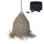 Voir la diapositive 1 : Lumisky Suspension solaire bohème ANAFI Beige Jonc de mer H47cm