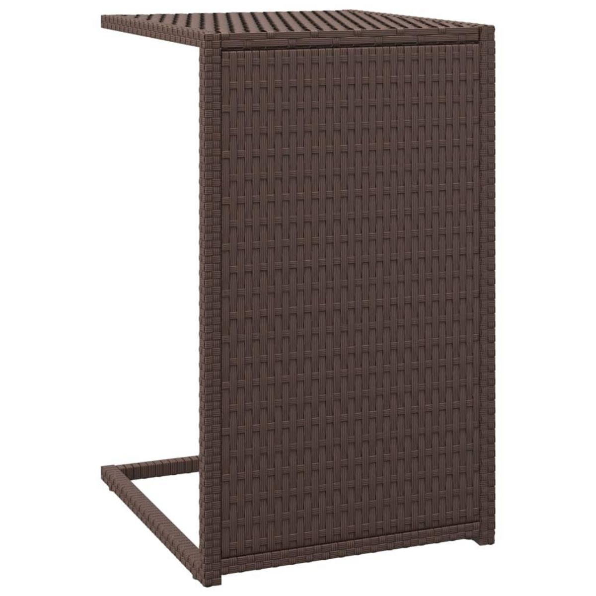 VIDAXL Table en forme de C marron 40x35x60 cm resine tressee
