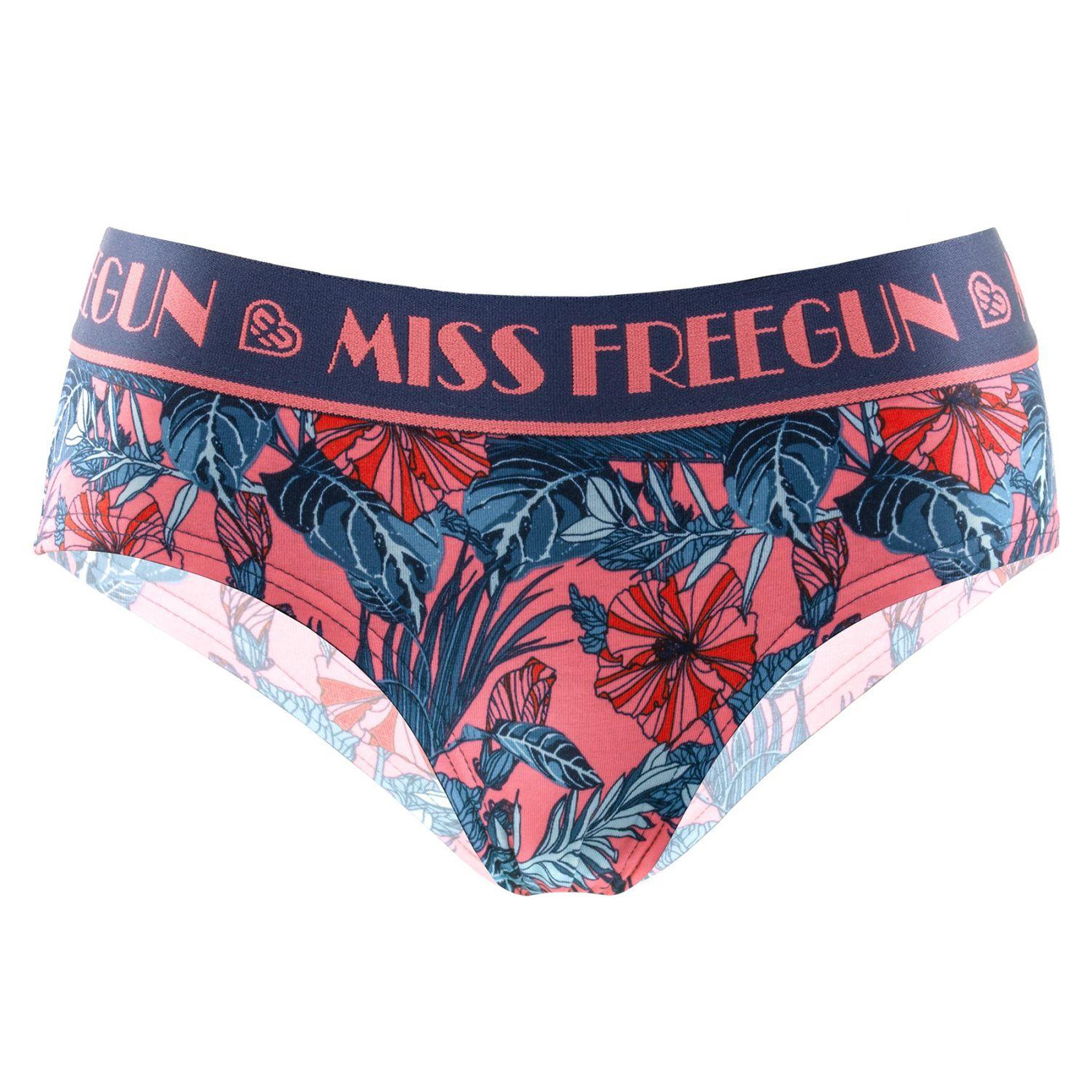 Voir la diapositive 4 : FREEGUN Lot de 3 culottes femme tropical flower