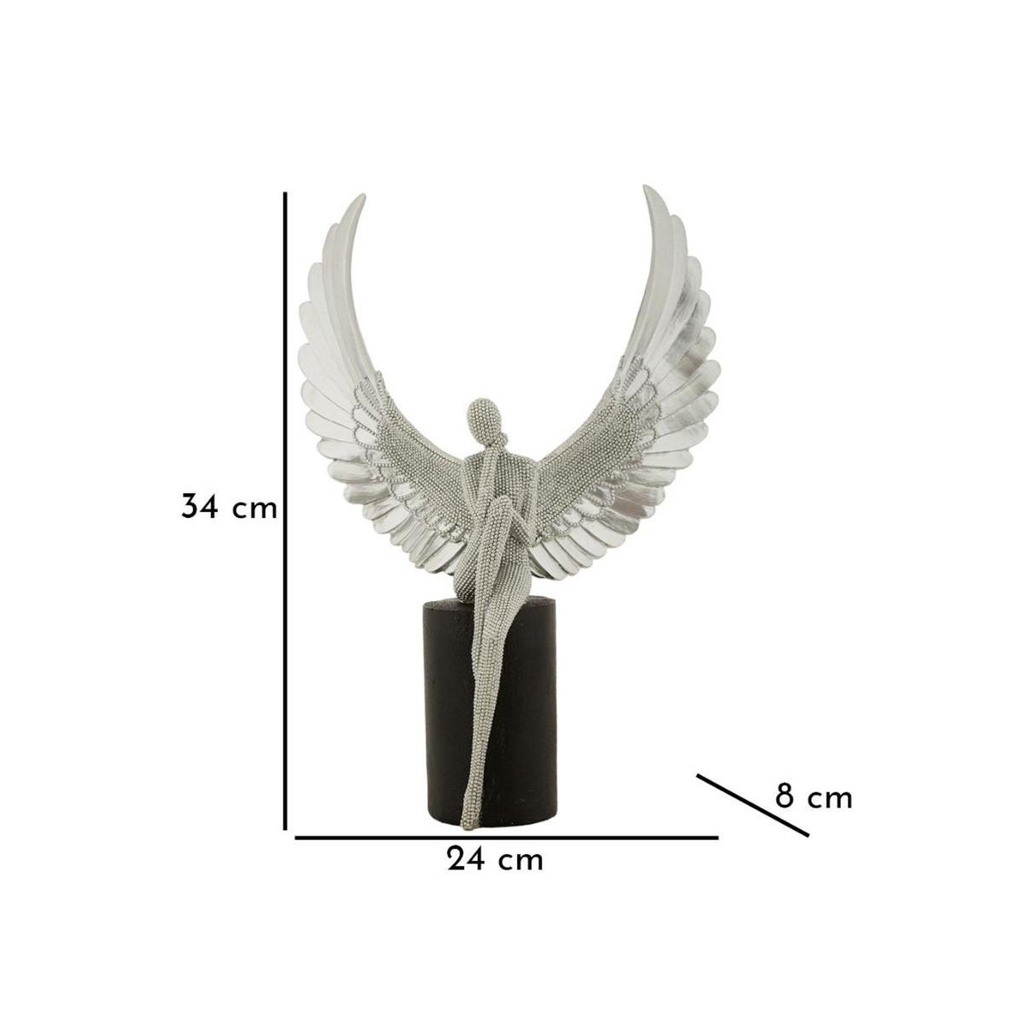 Voir la diapositive 6 : Paris Prix Statuette déco ailes  sparky  34cm argent