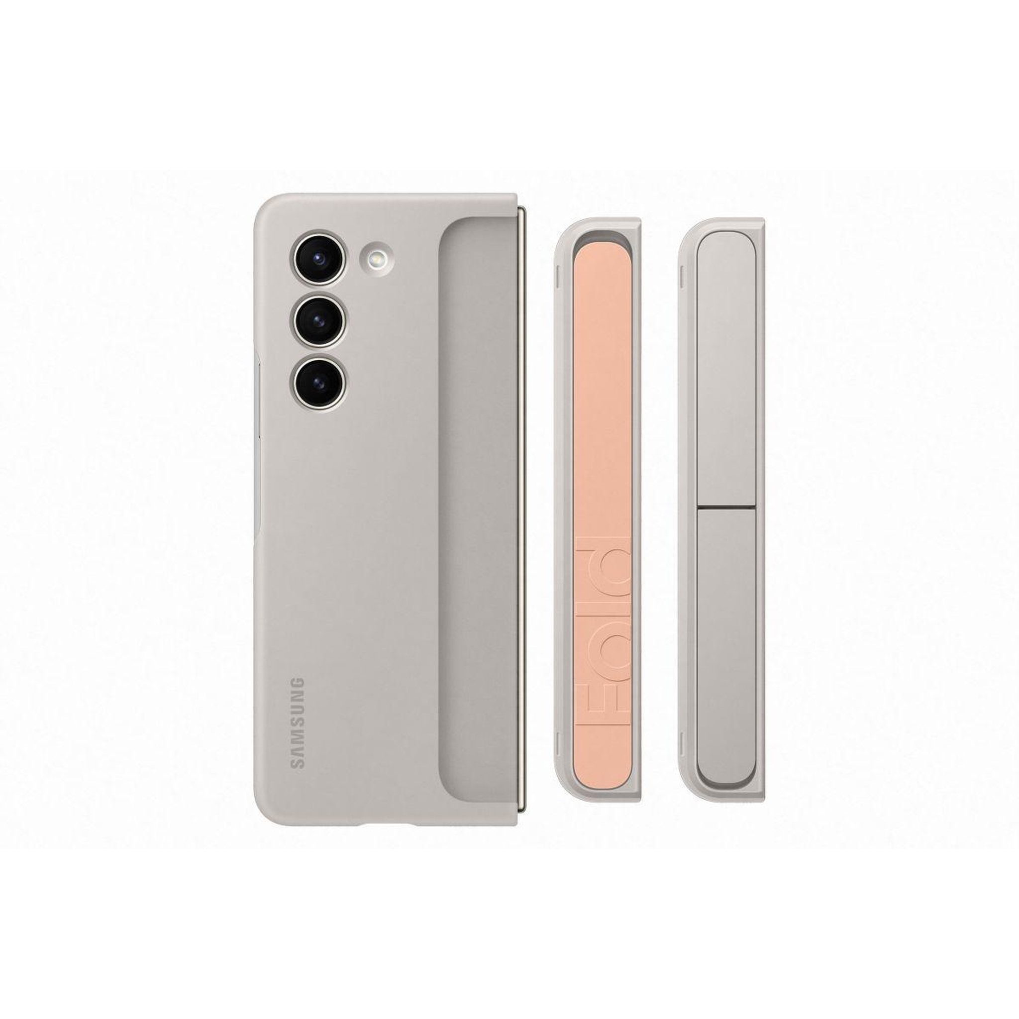 Voir la diapositive 2 : Samsung Coque z fold 5 avec lanière crème