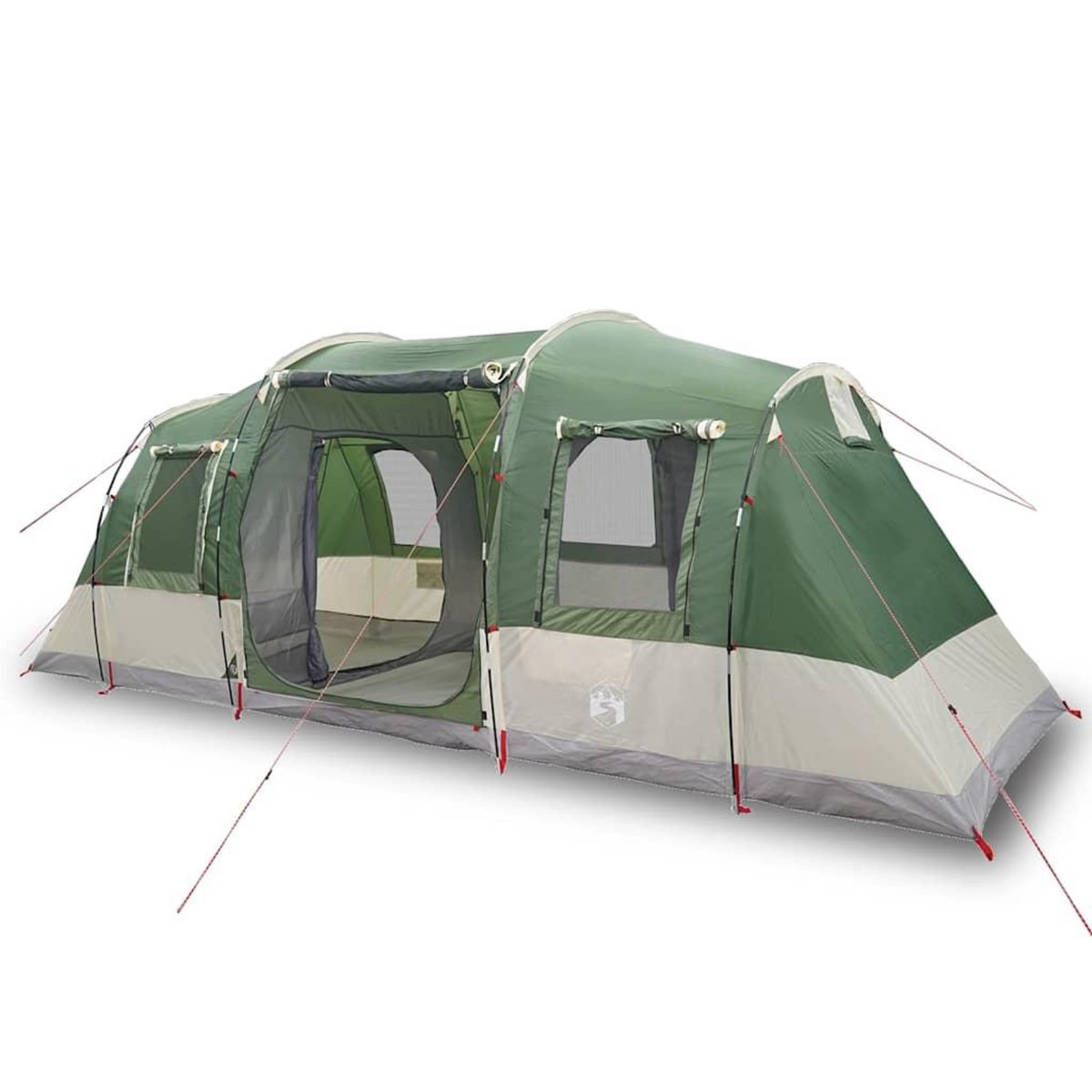 VIDAXL Tente de camping tunnel 4 personnes vert impermeable