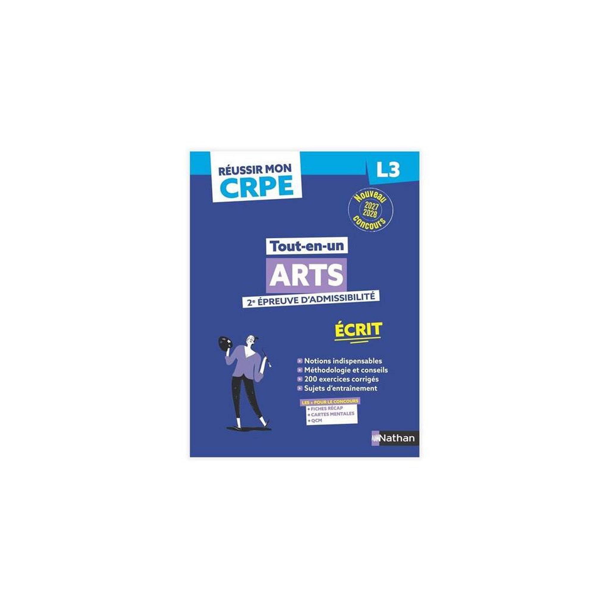 Nathan Livre de préparation crpe arts l3 – 2e épreuve écrite d'admissibilité 2027/2028