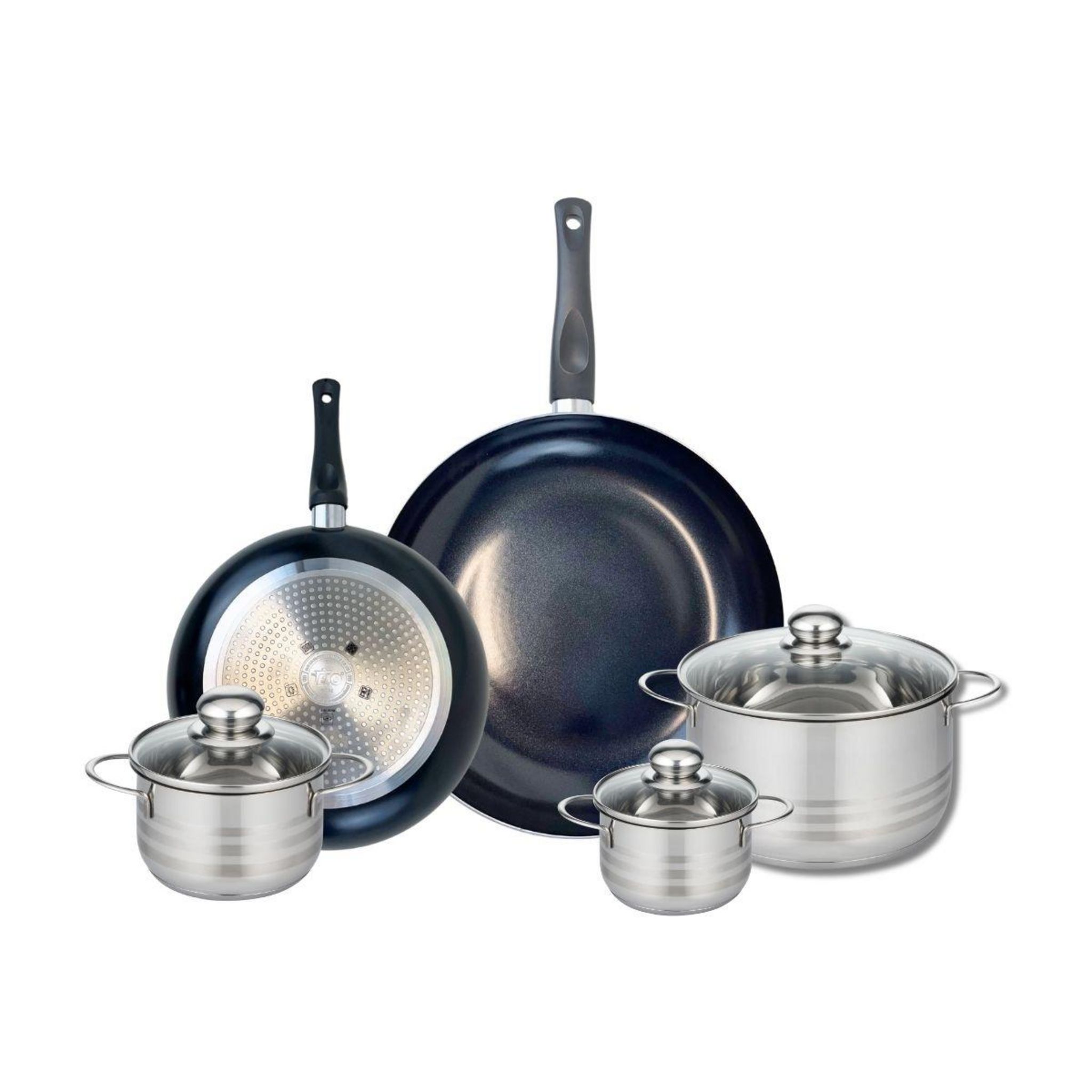 Ensemble De Cuisine ELO Profi Citrin 4 Pièces - 2 Poêles (24 Et 32 Cm) Et 2 Faitouts (16 Et 26 Cm) - Inox Induction
