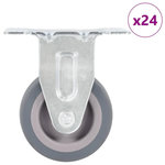 VIDAXL 24 pcs Roulettes fixes 50 mm