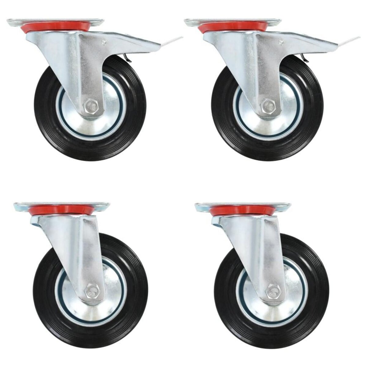 VIDAXL Roulettes pivotantes 4 pcs 160 mm