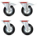 VIDAXL Roulettes pivotantes 4 pcs 160 mm