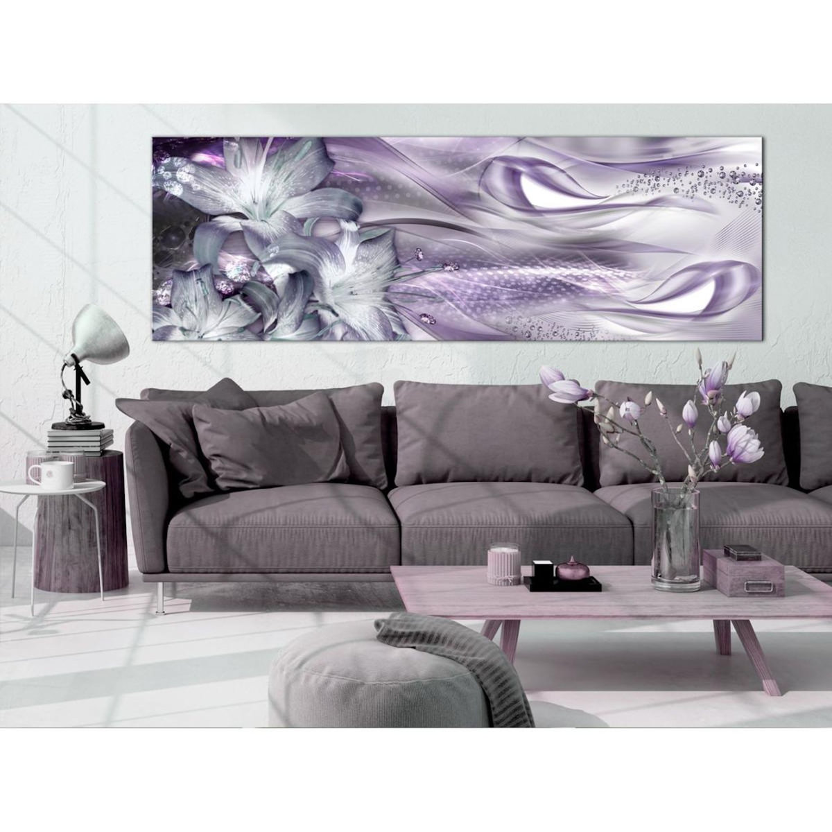 Paris Prix Tableau  Lilies & Waves Narrow Pale Violet