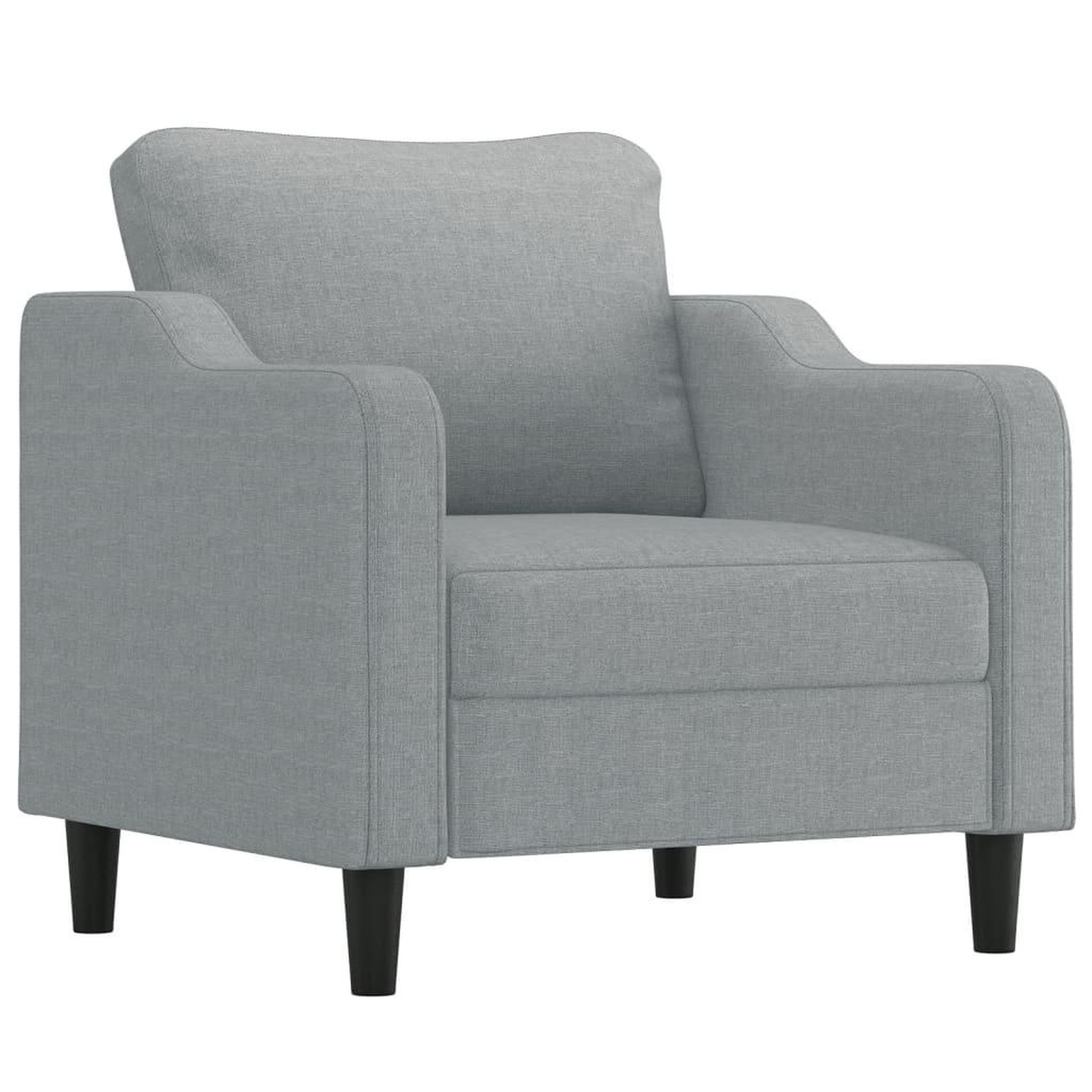 Voir la diapositive 3 : VIDAXL Ensemble de canapes 3 pcs coussins gris clair tissu