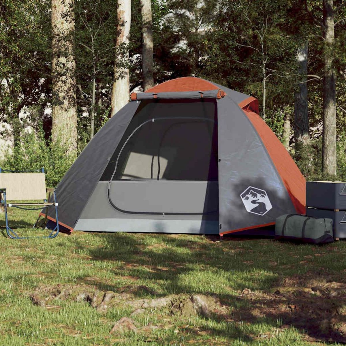 VIDAXL Tente de camping a dome 2 personnes orange impermeable