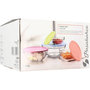 Voir la diapositive 3 : Set 4 saladiers en verre + couvercle