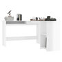 Voir la diapositive 3 : VIDAXL Bureau d'angle en forme de L Blanc brillant Bois d'ingenierie