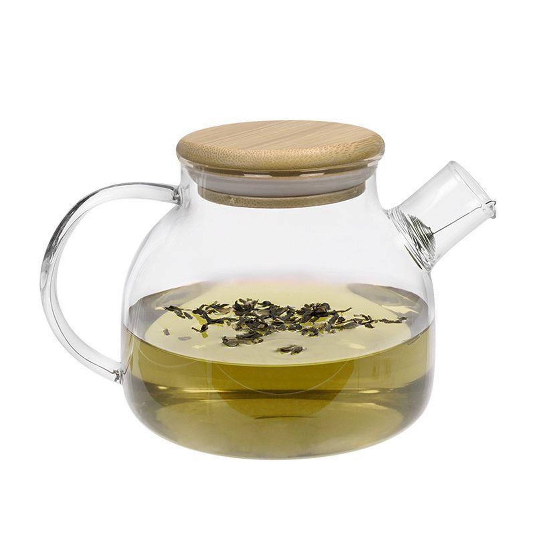 Voir la diapositive 1 : Aromandise Théière en verre et bambou - 1 l