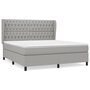 Voir la diapositive 2 : VIDAXL Sommier a lattes de lit avec matelas Gris clair 180x200cm Tissu
