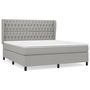 Voir la diapositive 2 : VIDAXL Sommier a lattes de lit avec matelas Gris clair 180x200cm Tissu