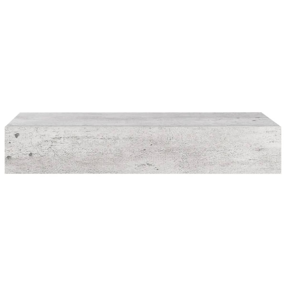 VIDAXL Etagere a tiroir murale Gris beton 60x23,5x10 cm MDF