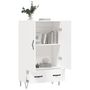 Voir la diapositive 4 : VIDAXL Buffet haut blanc 69,5x31x115 cm bois d'ingenierie