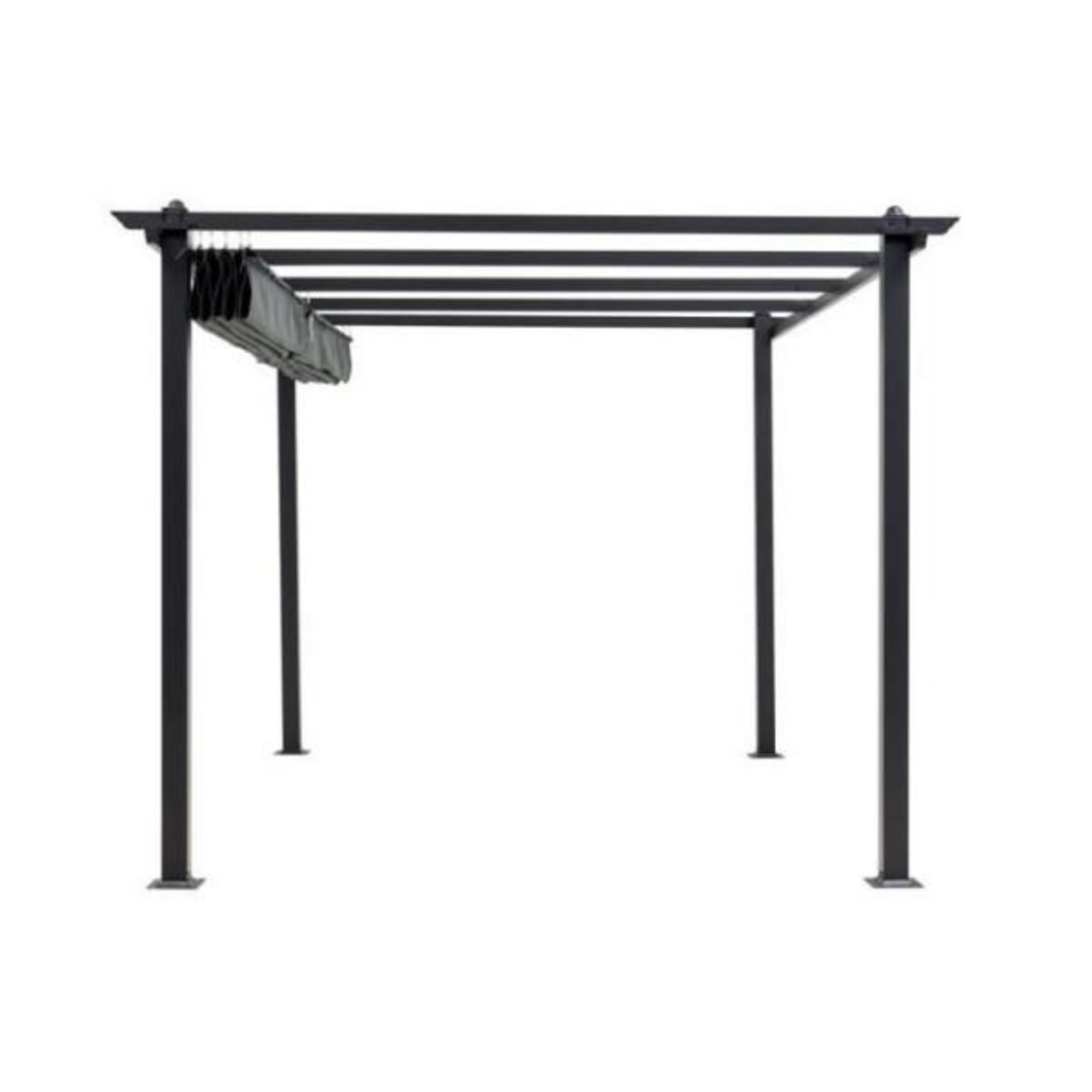 MARKET24 Pergola en aluminium CORDOBA - Gris - 4 x 3 m