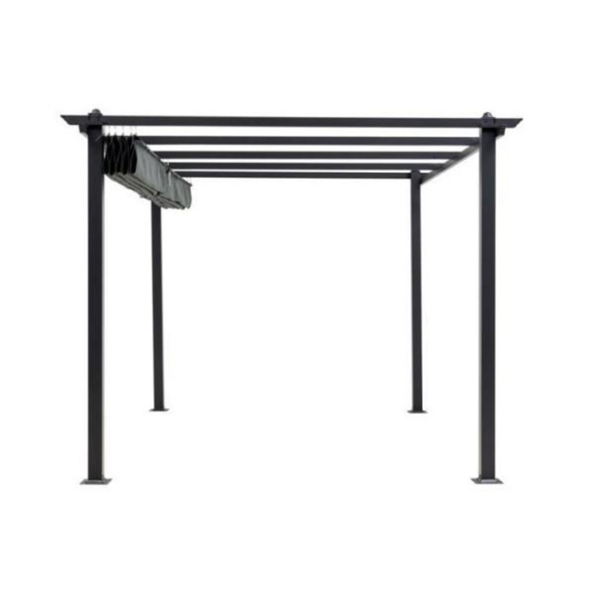 MARKET24 Pergola en aluminium CORDOBA - Gris - 4 x 3 m