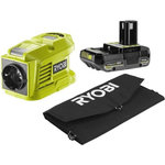 Ryobi Kit voyage - RYOBI - Panneau Solaire 21 W + Transformateur / chargeur RY18BI150B-0 + 1 batterie lithium+ 18 V 2,0 Ah
