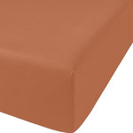 Home collection Drap housse 100% percale de coton 80 fils/cm2-bonnet 30cm-uni. Coloris disponibles : Vert, Beige, Blanc