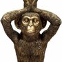  Table d'Appoint Design  Wild Monkey  52cm Or