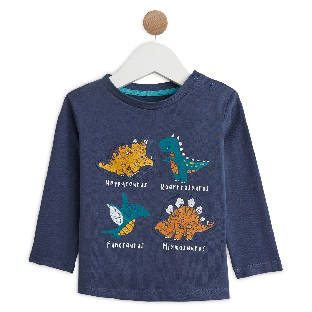INEXTENSO T-shirt manches longues dinosaures coton bio bébé garçon