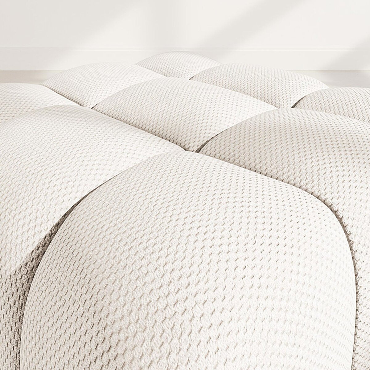 LISA DESIGN Ruby - pouf en velours texturé