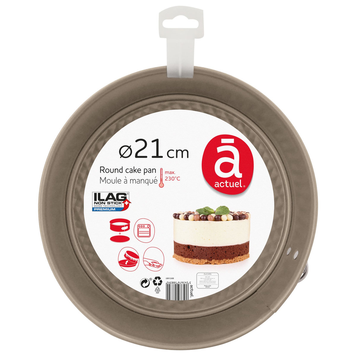 ACTUEL Moule à manqué rond à charnière 21 cm 