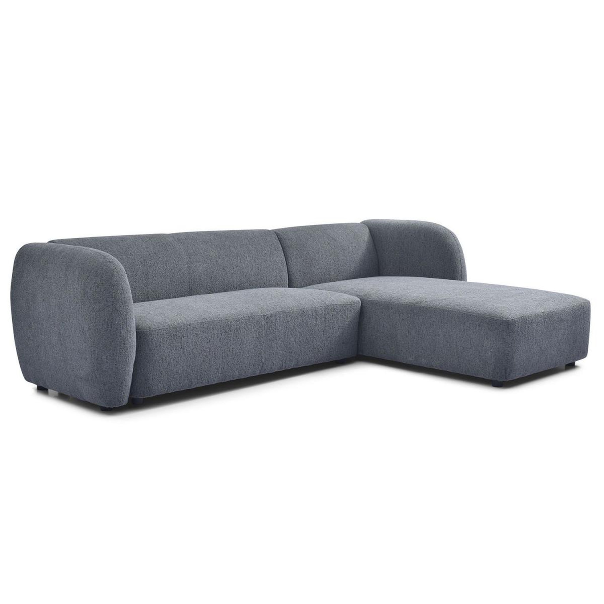 Voir la diapositive 2 : Paris Prix Canapé d'angle réversible bouclette  jerry  287cm gris