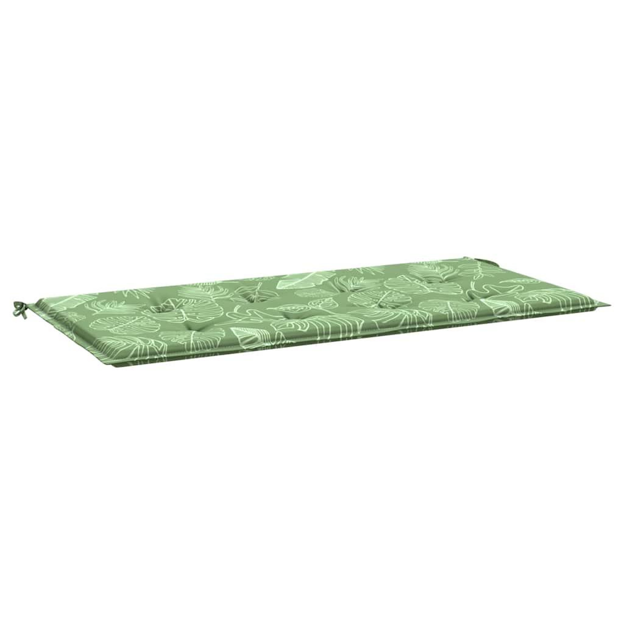 Voir la diapositive 2 : VIDAXL Coussin de banc de jardin motif de feuilles 120x50x3 cm