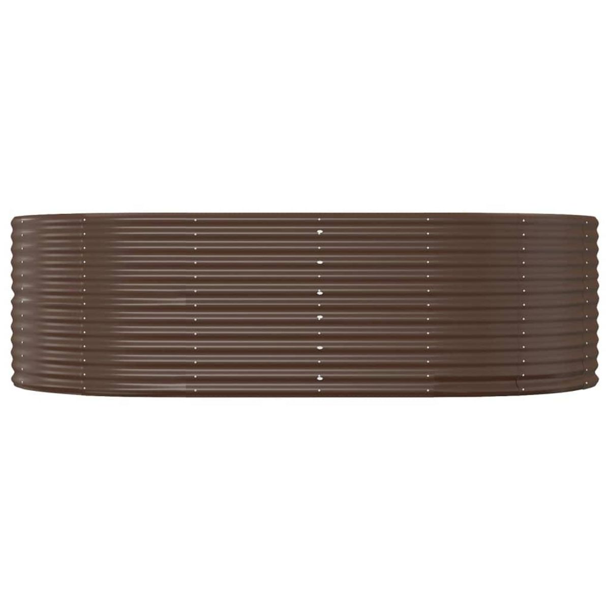 VIDAXL Lit sureleve de jardin Marron Acier enduit de poudre