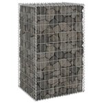 VIDAXL Mur en gabion avec couvercles Acier galvanise 60x50x100 cm