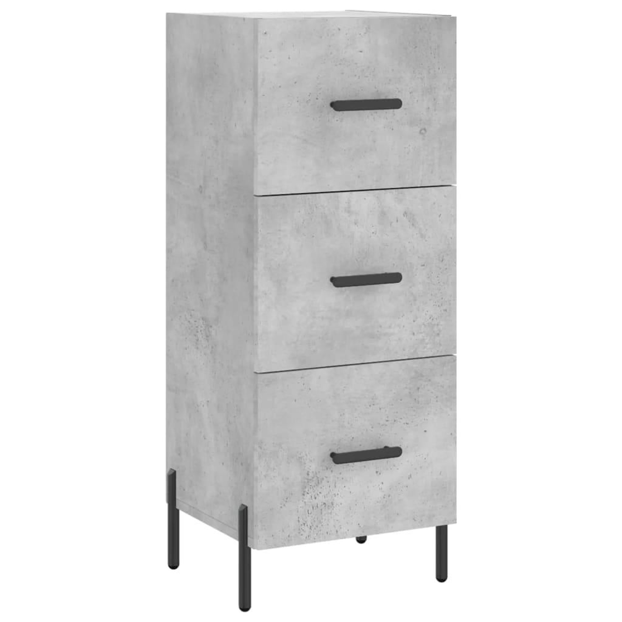 Voir la diapositive 2 : VIDAXL Buffet Gris beton 34,5x34x90 cm Bois d'ingenierie