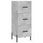 Voir la diapositive 2 : VIDAXL Buffet Gris beton 34,5x34x90 cm Bois d'ingenierie
