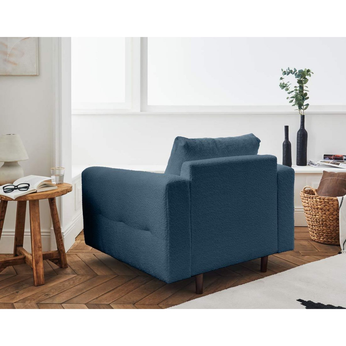 LISA DESIGN Rune - fauteuil - en tissu bouclette