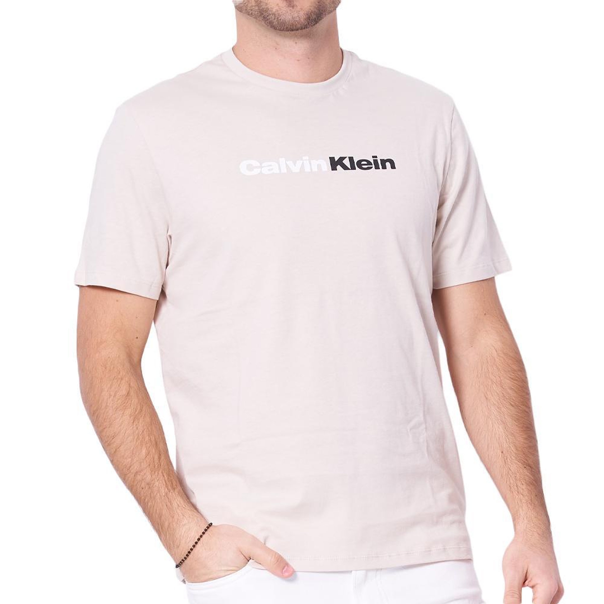 CALVIN KLEIN JEANS T-Shirt Beige Homme Calvin Klein Jeans 30s Eu Wholesale. Coloris disponibles : Beige