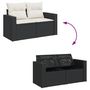 Voir la diapositive 3 : VIDAXL Salon de jardin 11 pcs avec coussins noir resine tressee