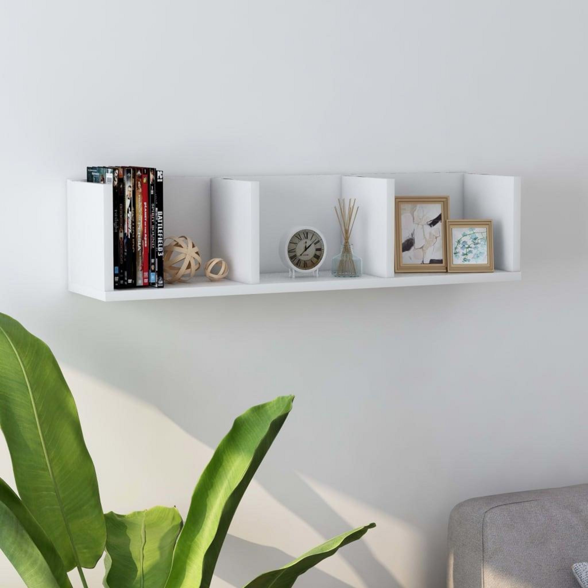 VidaXL Étagères Murales Flottantes 3 Pcs Vieux Bois 58cm - Rangement Design Bois D'Ingénierie