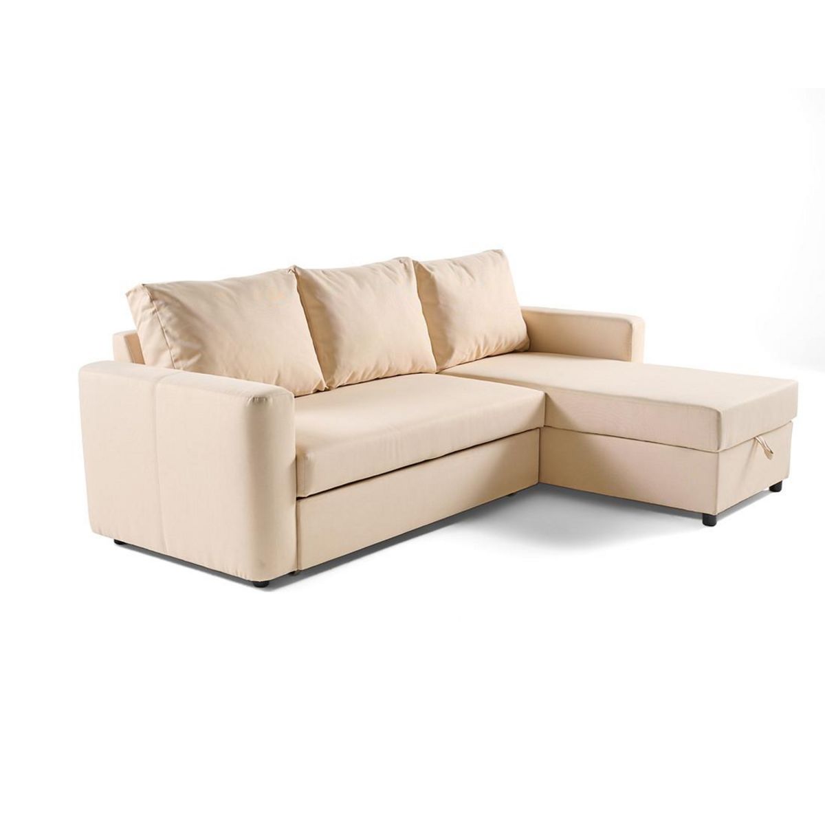 BEST MOBILIER Martha - canapé d'angle réversible 4 places - convertible avec coffre - en tissu