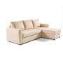 Voir la diapositive 2 : BEST MOBILIER Martha - canapé d'angle réversible 4 places - convertible avec coffre - en tissu