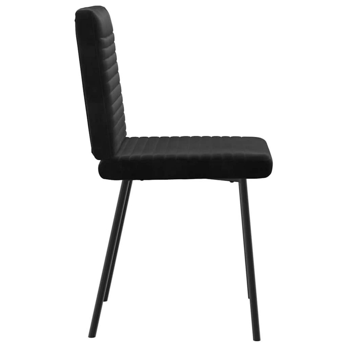 VIDAXL Chaises a manger lot de 2 Noir Velours