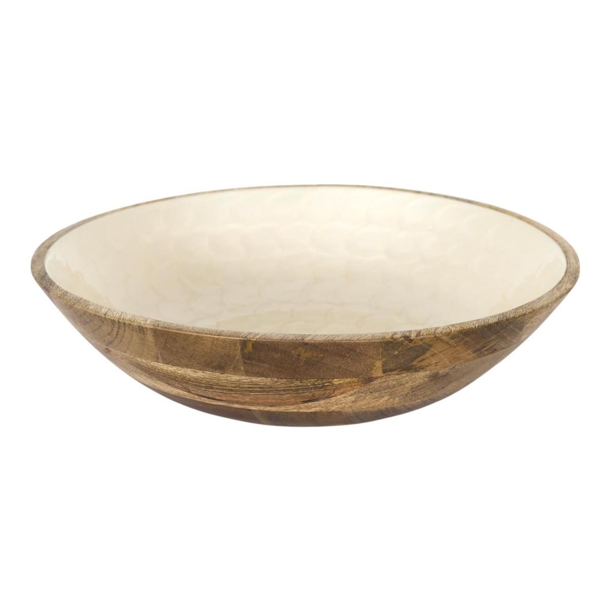 The Home Deco Factory Saladier en bois  nerina  33cm beige