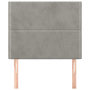 Voir la diapositive 3 : VIDAXL Tetes de lit 2 pcs Gris clair 80x5x78/88 cm Velours