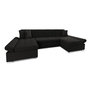 Voir la diapositive 1 : BEST MOBILIER Ulys - canapé panoramique u - convertible avec coffres - 7 places - style contemporain