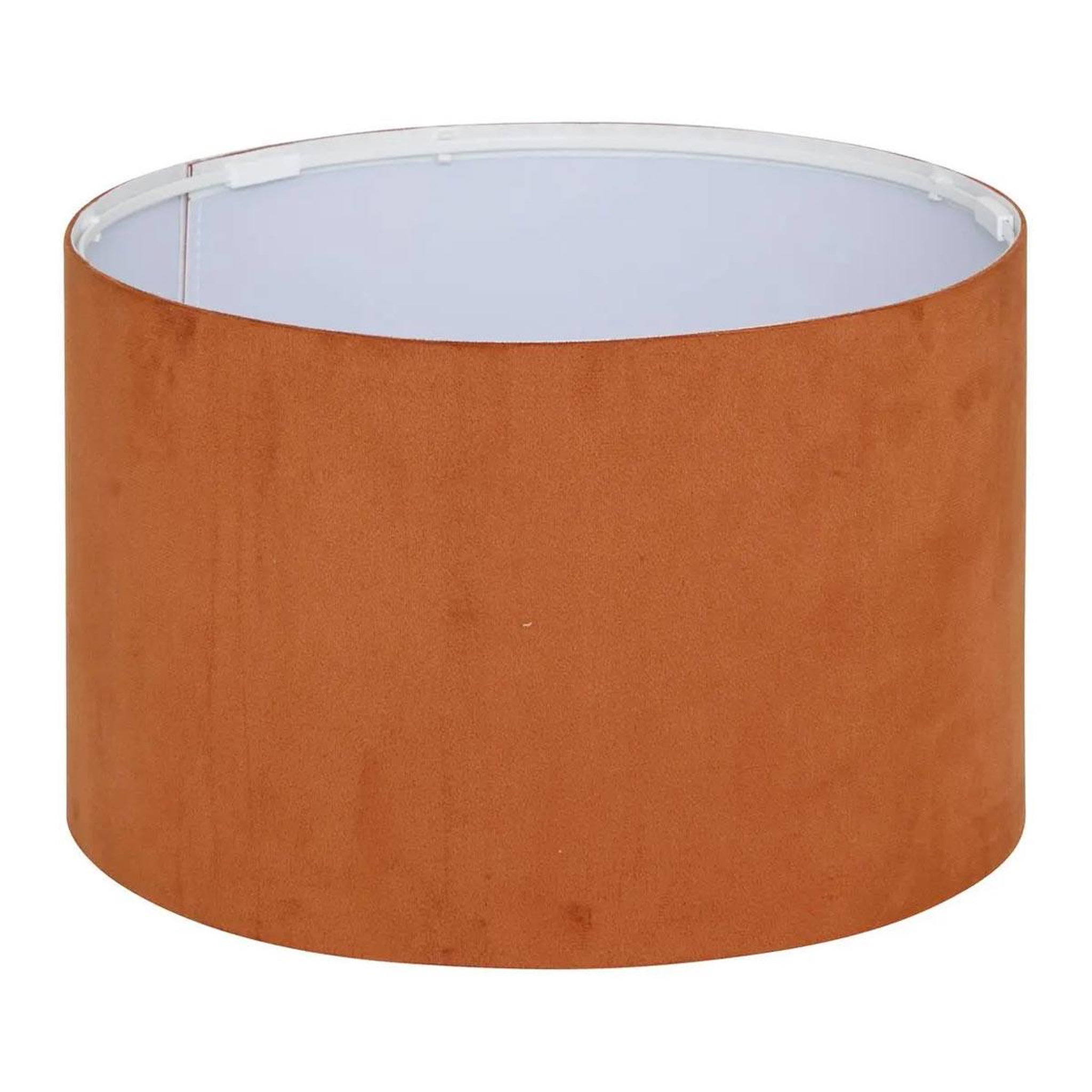 ATMOSPHERA Abat-jour en velours  beline  30cm terracotta